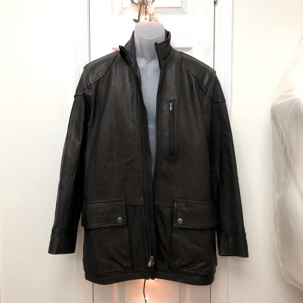 New Men’s Coach Leather Coat